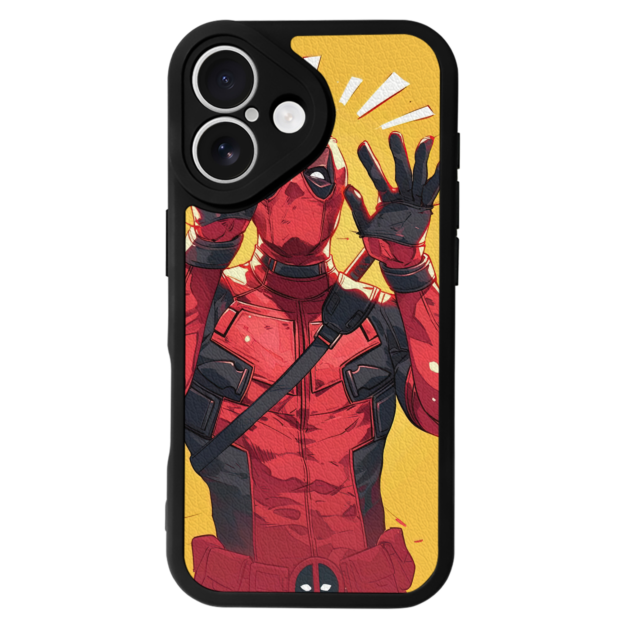 （画像用） Deadpool デッドプール 【iPhone 16シリーズ対応】シリコンスマホケース（レザー調） 材質：シリコン